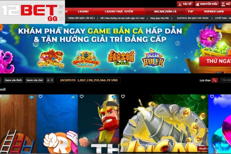 Bắn cá tại sân chơi 12BET